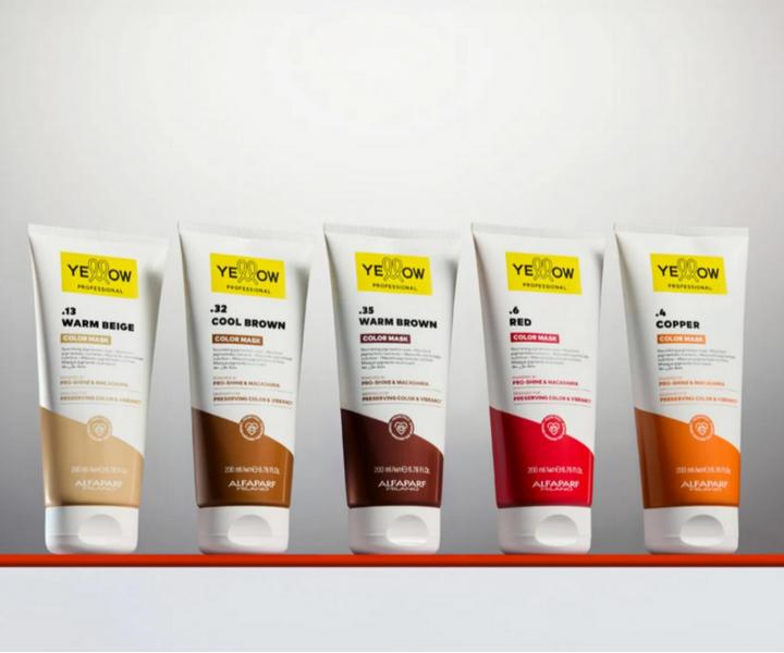 Vy�ivuj�ca maska s farebn�m pigmentom Yellow Professional Color Mask .35 Warm Brown - tepl� hned�, 200 ml