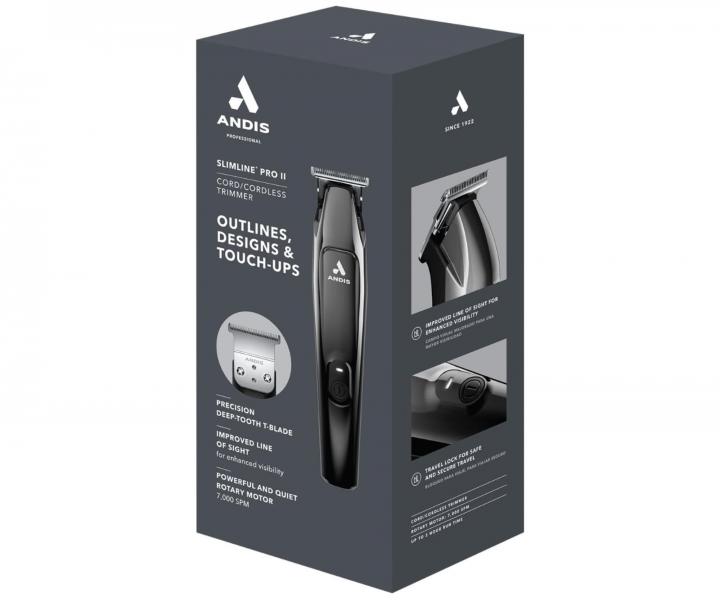 Profesion�lny konturovac� stroj na vlasy Andis SlimLine Pro II D-9 Trimmer - chr�mov�