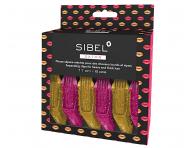 Klipsy do vlasov Sibel Gator Glossy Lips - 11 cm, ru�ov�, �lt�, 6 ks
