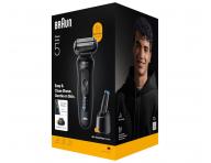 Planetov holiaci strojek s nabjacou a istiacou stanicou Braun Series 5 52-N7200cc - ierny