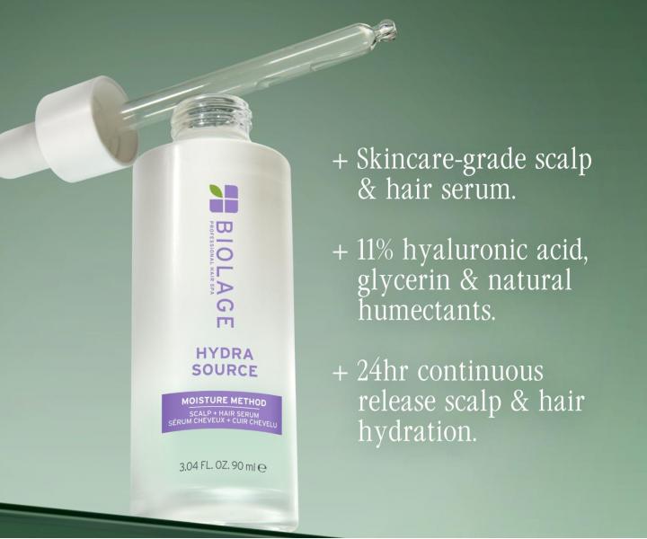 Lehk� hydrata�n� s�rum na vlasy a vlasov� poko�ku Biolage Hydra Source Moisture Method Scalp & Hair Serum - 90 ml