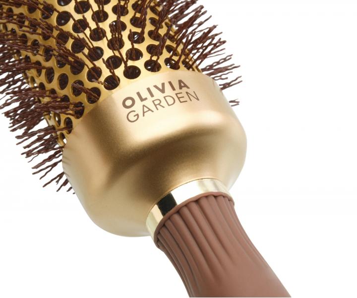 Okrhla fkacia kefa na vlasy Olivia Garden Expert Blowout Speed &#8203;&#8203;XL Gold & Brown