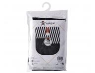 Pltenka na strihanie vlasov a fzov Barbertime Black White Banded Pro Barber Cape XXL - ierna