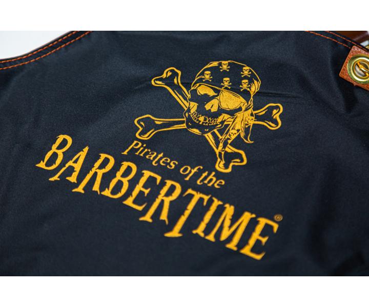 Kaderncka zstera Pirates of the Barbertime Pre Barber Apron Black - ierna