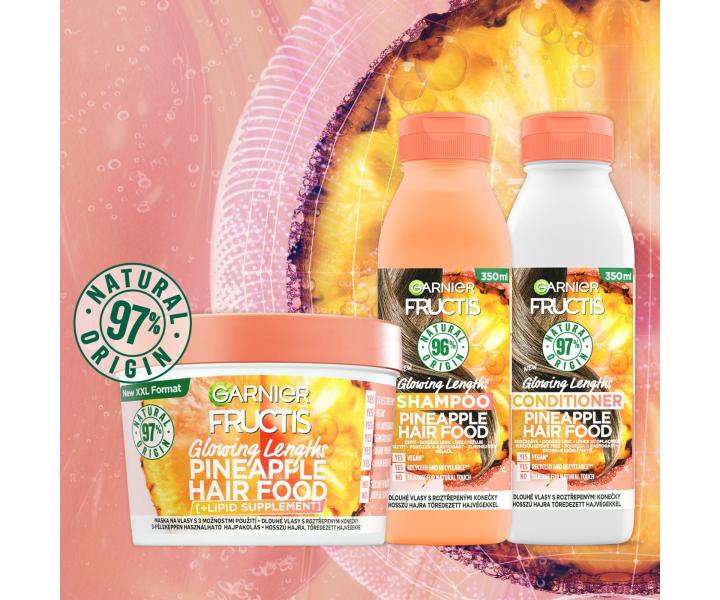 Rad pre dlh vlasy s rozstrapkanmi konekmi Garnier Fructis Pineapple Hair Food
