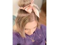 Ozdobn pirlov gumika s maou Invsibobble Scrunchie Slim Ballerina Bow - ruov