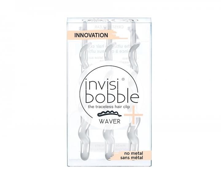 pirlov sponka do vlasov Invisibobble Waver Plus Crystal Clear - 7,5 cm, ra, 3 ks