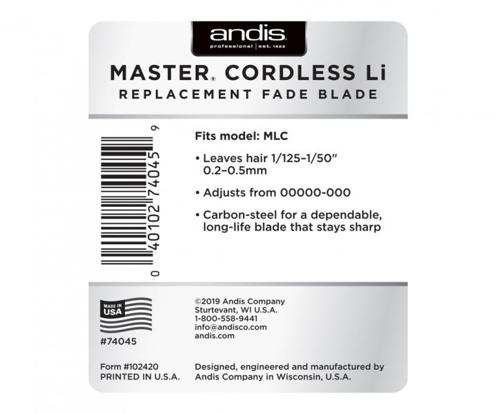 Nhradn hlavica pre strojek Andis Master Cordless Li - 0,2 - 0,5 mm