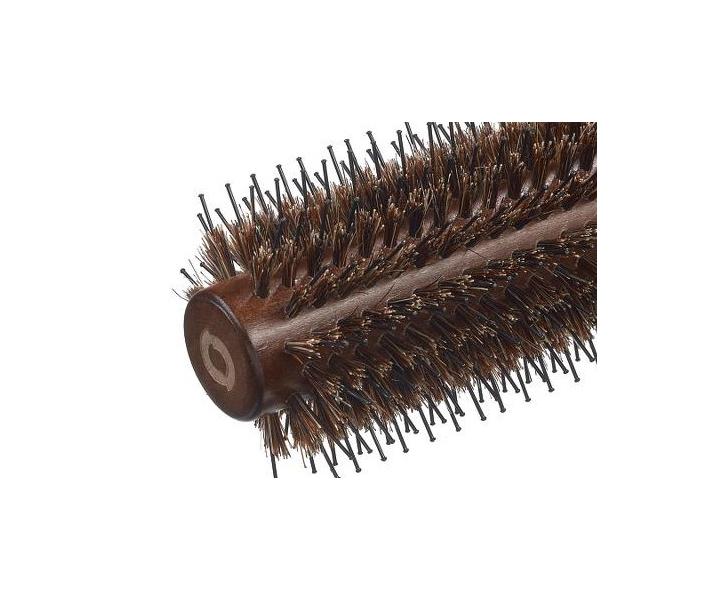 Okrhla dreven kefa na vlasy s kanmi a nylonovmi tetinami Sibel Decopro - 30 mm
