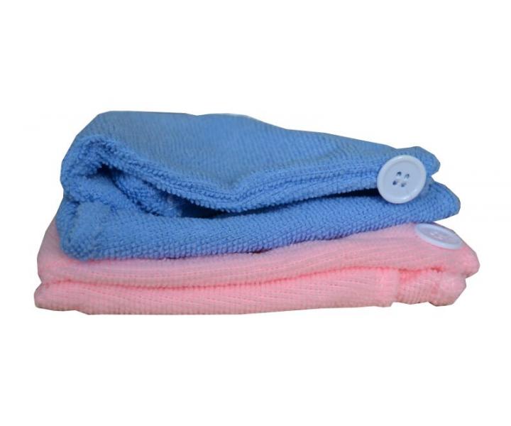 Uter�kov� turban z mikrovl�kna pre mokr� vlasy - ru�ov�