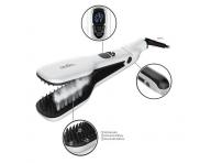 Profesionlna ehlika / kefa na vlasy s parou SteamBrush - biela