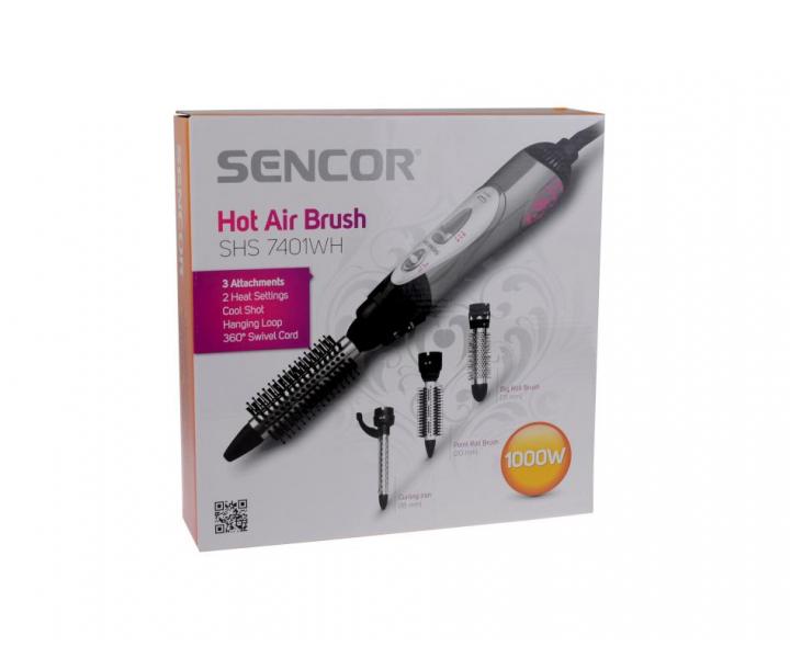 Teplovzdun kefa na vlasy Sencor SHS 7401WH - 1000 W