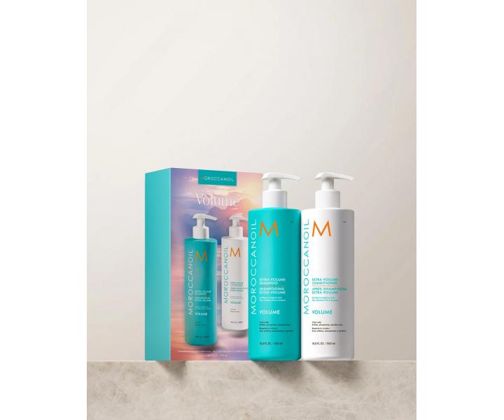 Darekov sada pre objem jemnch vlasov Moroccanoil Volume Duo - 2 x 500 ml