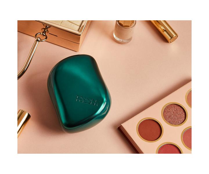 Kefa na rozesvanie vlasov Tangle Teezer Compact Styler Green Jungle - metalick zelen