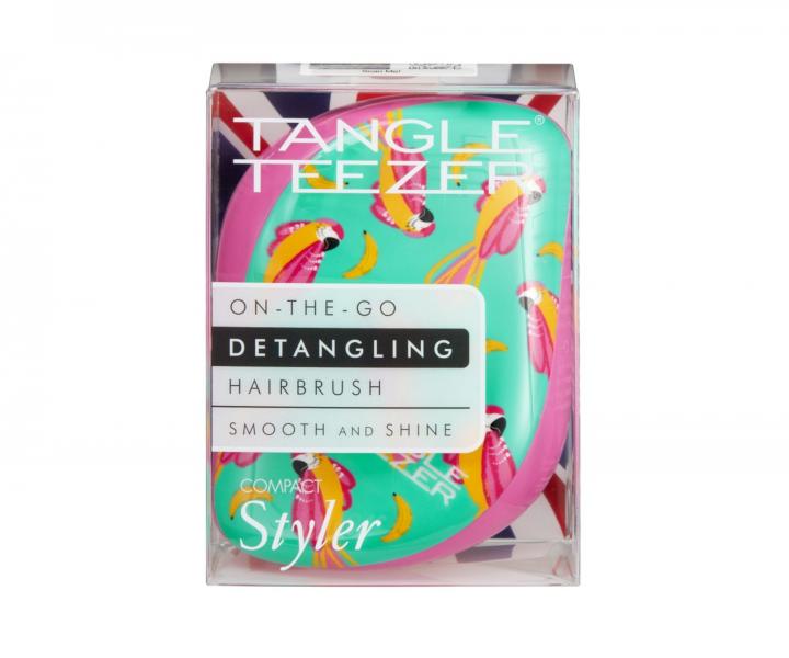 Kefa na rozesvanie vlasov Tangle Teezer Compact Styler Paradise Bird - ruovo-tyrkysov