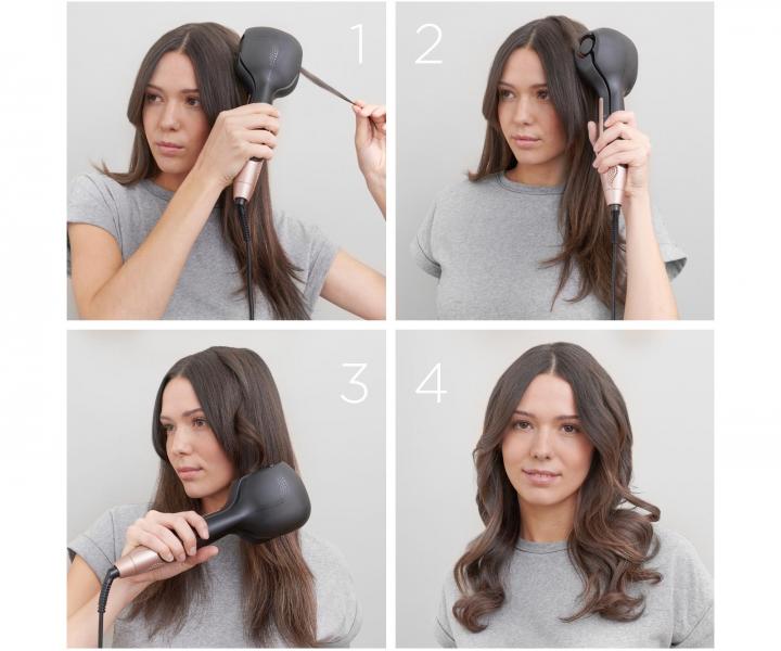 Automatick kulma na vlasy Babyliss Wave Secret Air - ierna, rosegold