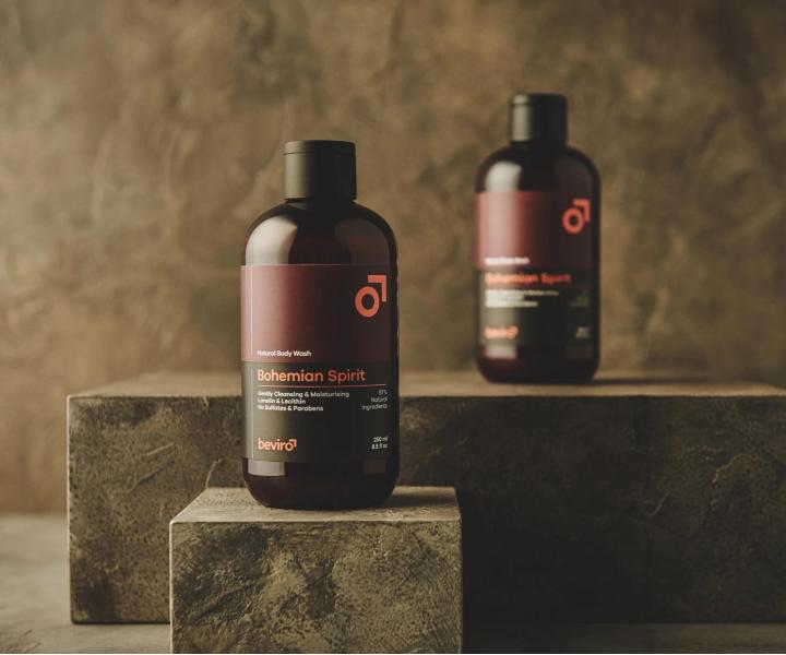 Pr�rodn� sprchov� g�l pre mu�ov Beviro Bohemian Spirit Natural Body Wash - 250 ml (bonus)
