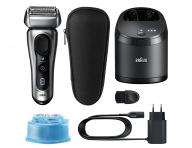 Planetov holiaci strojek s nabjacou a istiacou stanicou Braun Series 8 8467cc - strieborn