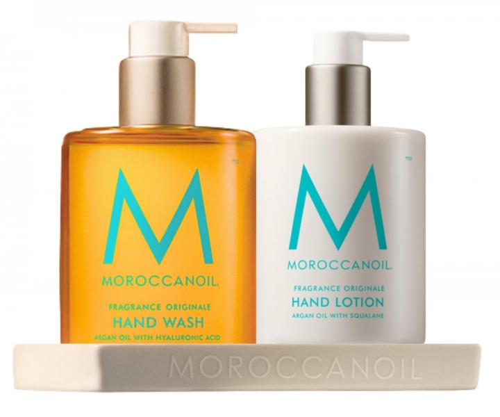 Darekov sada pre starostlivos o ruky Moroccanoil Hand Care Essentials + podtcok Moroccanoil zdarma