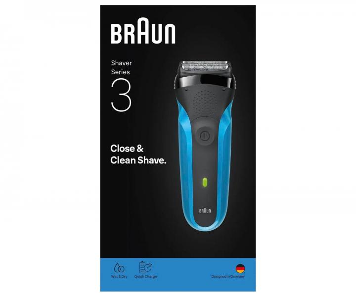 Planetov holiaci strojek Braun Braun Series 3 310s - ierno-tyrkysov