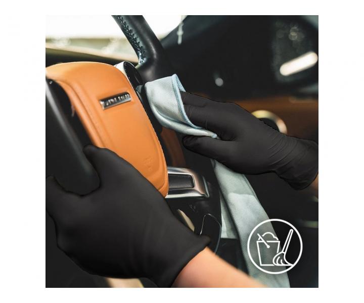 Latexov rukavice Espeon Latex Black - 100 ks, ierne, vekos XL