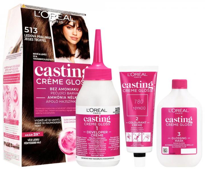 Preliv bez amoniaku Loral Casting Crme Gloss - 513 adov pralinka