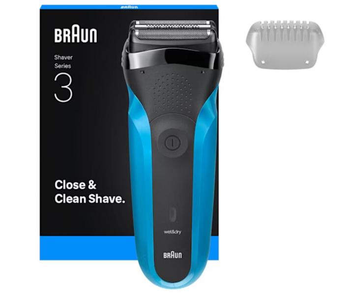 Planetov holiaci strojek Braun Braun Series 3 310s - ierno-tyrkysov