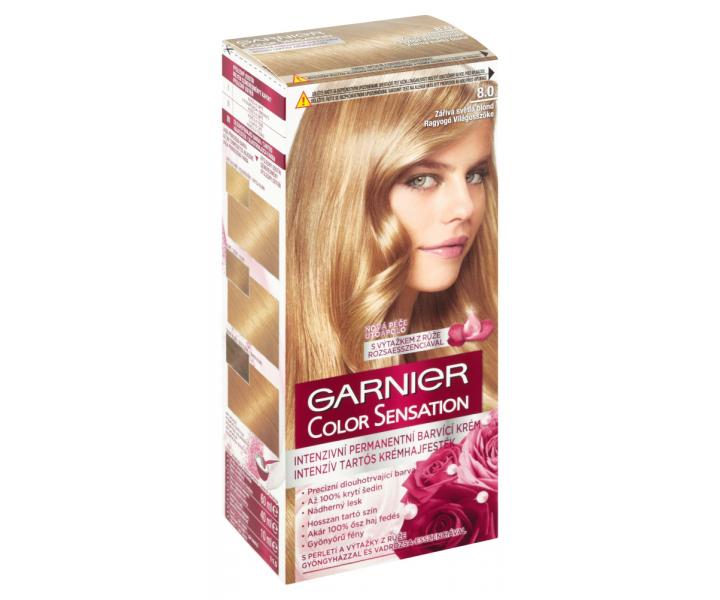 Permanentn farba Garnier Color Sensation 8.0 iariv svetl blond