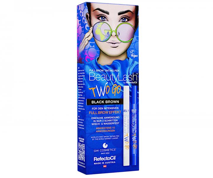 Farbiace pero na oboie Refectocil BeautyLash Two Go Black Brown - ierno hned
