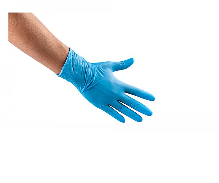 Jednorazov nitrilov rukavice Batist Flower Smart M - 100 ks, modr