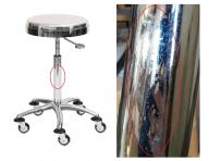 Taburet/odkladac� stol�k na kolieskach Sibel Space - II. akos� - odreniny a hrdza na pieste