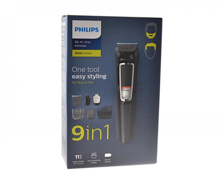 Zastrihva vlasov a fzov Philips Series 3000 MG3740/15 - ierny - pokoden obal