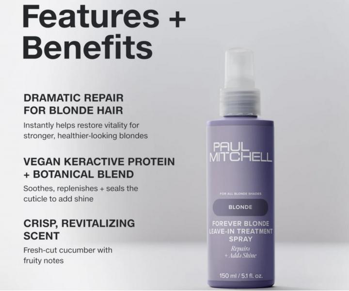 Bezoplachov hydratan starostlivos Paul Mitchell Blonde Forever Blonde Leave-In Treatment Spray - 150 ml