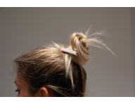 Klipsov spona do vlasov s perlikami Eurostil Profesional - 5,5 cm, zlat, 2 ks