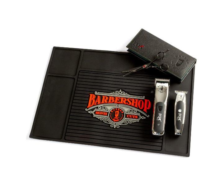 Protimykov podloka pre holisk a kaderncke pomcky Fox Barber Tool Mat - ierna