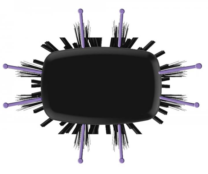 tvorhrann fkacia kefa pre efekt plovch vn Wet Brush Beach Waves Round Brush - ierna