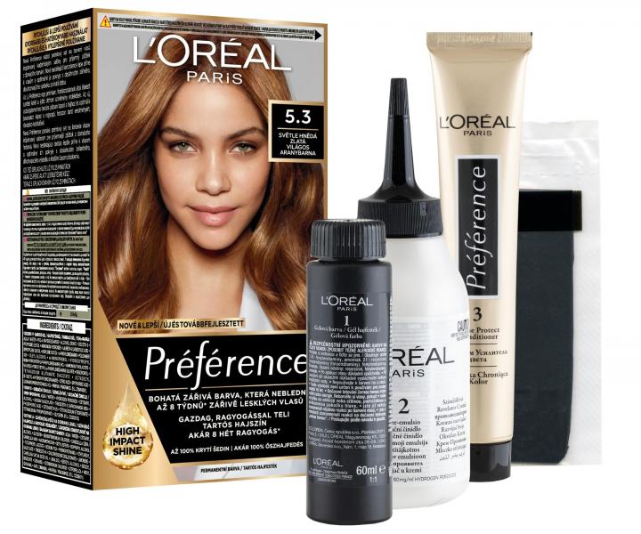 Permanentn farba Loral Prfrence 5.3 svetlo hned zlat