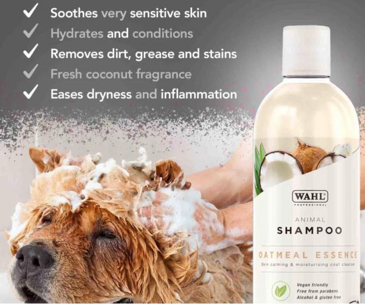 Jemn� �istiaci �amp�n pre citliv� zvieraciu poko�ku Wahl Professional Animal Shampoo Oatmeal Essence - 500 ml
