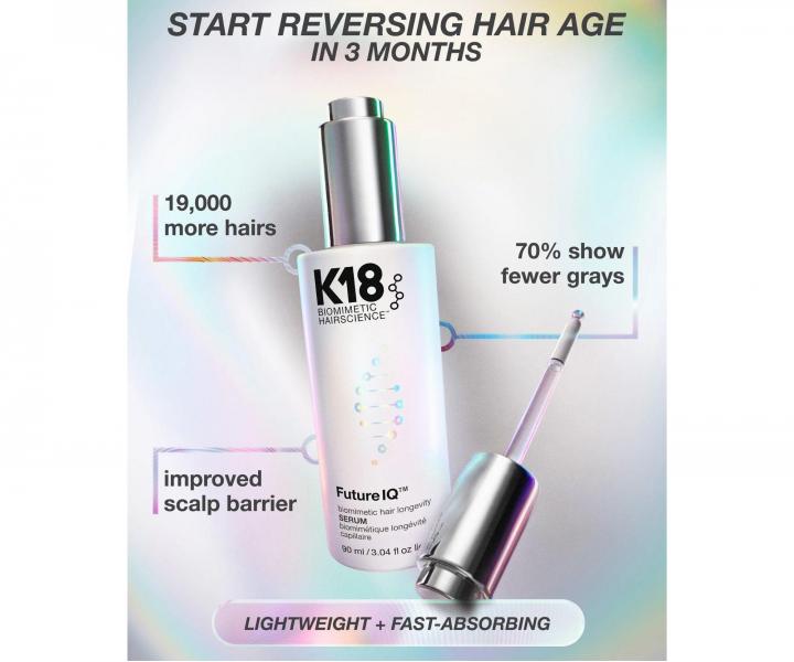 Biomimetick� s�rum pre dlhovekos� vlasov a proti vypad�vaniu vlasov K18 FutureIQ Biomimetic Hair Longevity Serum - 90 ml