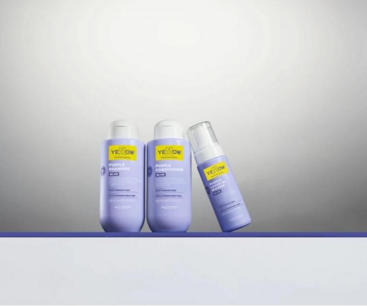 Bezoplachov� fialov� pena pre neutraliz�ciu �lt�ch t�nov Yellow Professional Silver Purple Leave-In Mouse - 160 ml