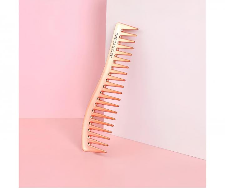 Hrebe� na vlasy Sister Young Zuri Styling Hair Comb - 18,3 cm, ru�ovozlat�