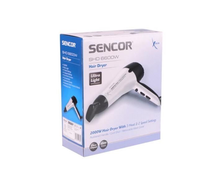 Fn na vlasy Sencor SHD 6600 W - biely, 2000 W