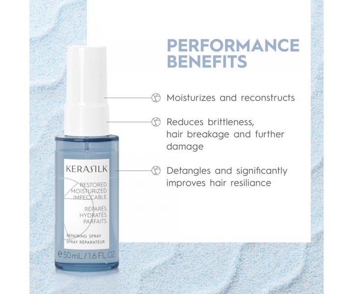 Cestovn sada pre regenerciu suchch a pokodench vlasov Kerasilk Repairing Travel Set + kozmetick tatika zadarmo