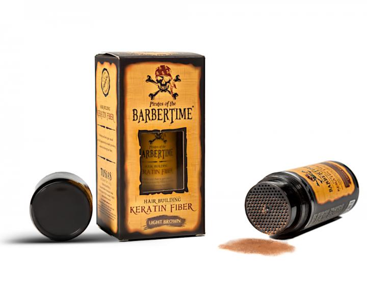 Pder na zakrytie redncich vlasov Barbertime Hair Building Keratin Fiber - 21 g, svetlo hned