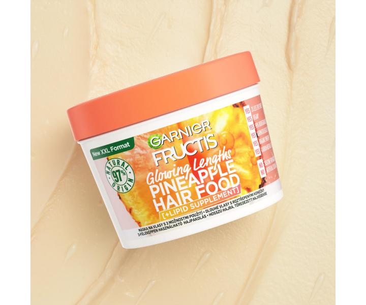 Rad pre dlh vlasy s rozstrapkanmi konekmi Garnier Fructis Pineapple Hair Food