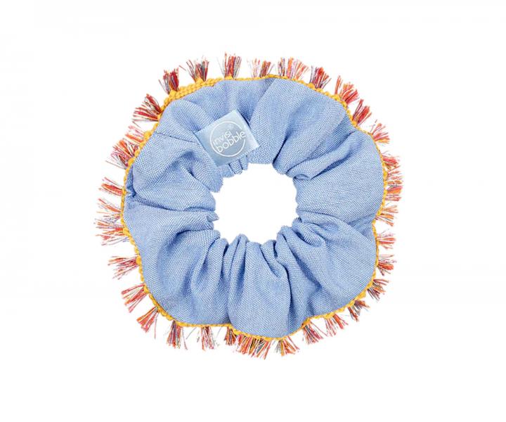 Ozdobn pirlov gumika Invisibobble Sprunchie Original Hola Hola - modr so strapcami