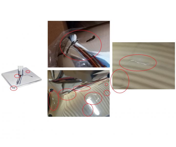 Nhradn podstavec ku kadernickemu kreslu Detail - tvorcov - II. akos - odreniny