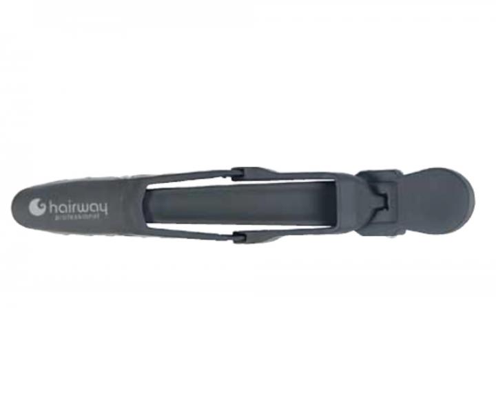 Gumov� pru�n� klipsy do vlasov Hairway - 11,5 cm, �ierne - 6 ks