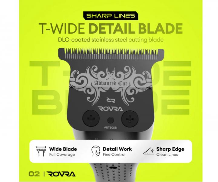Profesion�lny kont�rovac� stroj�ek na vlasy s v�menn�mi krytmi Rovra Supercut Professional Trimmer RT-89 - zelen�/biely/�ierny