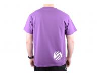 Triko s krtkym rukvom - pnske, fialov XXL